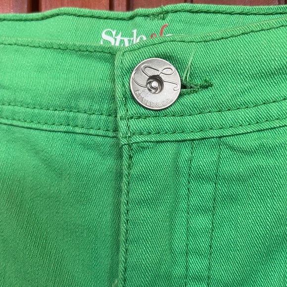 Style & Co Jeans Green Tummy Control Jeans Size 14 EUC - Picture 4 of 10